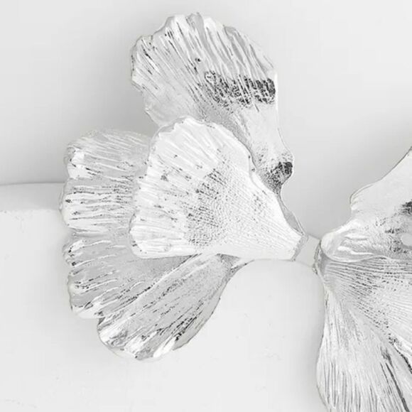 New ZARA GINKO LEAF earrings in silver! - Picture 5 of 12